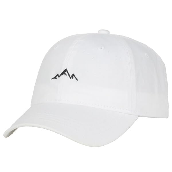 Image of Outdoor Cap Mountain Embroidered Dad Hat Adjustable Soft Cotton Polo Style Unstructured Baseball Cap for Men & Women