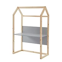 Bureau Enfant Tipi TINY - Structure Pin Et MDF Vert, Plateau Réglable, Dimensions 100x40x153.5cm