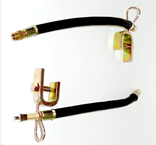 2 Kit Flexible EPDM RubberTire Valve Stem Extension W/Clam 9.84