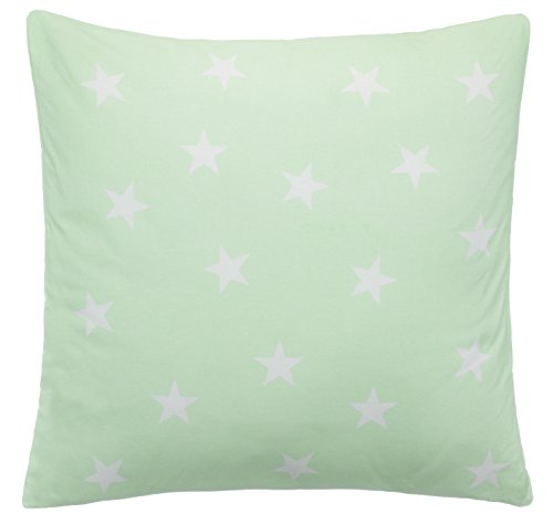 Cojín Couch Cojín Diseño Cojín de sofá estrellas  con Relleno agradable y suave  En Diferentes Colores de Brand sseller, poliéster, Blassgrün, 45 x 45 cm