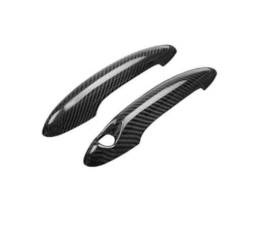 カーボンファイバー製ドアハンドルカバー保護ケースアクセサリー、Mini Cooper F55 F56 F54 F60 R55 R56 R60 Countryman Clubman JCWに対応(R black)