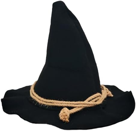 Witch Wizard Hat for Adults, Felt Wide Brim Pointed Hat, Oktoberf...