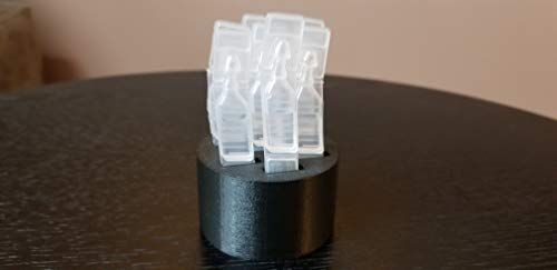 Round Eye Drop Vial Holder - Holds Seven (7) Vials - Perfect to Help Keep Track of Your Daily Usage, While Keeping Eye Drop vials Upright & conveniently Available - Made in USA - Znet3D (Black)