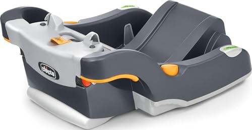 Image of Chicco KeyFit Infant Car Seat Base, Stay-in-Car Rear-Facing Base | Anthracite/Grey, SuperCinch LATCH tightener, ReclineSure leveling foot, bubble levels, fits KeyFit and KeyFit 30 baby seat