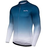 ROTTO Herren Radtrikot Fahrradtrikot Langarm Rennrad Trikot Farbverlauf Reihe
