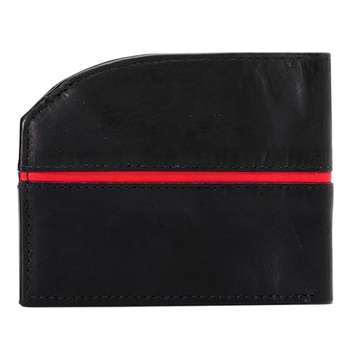 Image of ROGUE WALLET Tailored Genuine Leather Wallets - RFID Blocking, Durable & Stylish Front-Pocket Comfort - Holds 6-8 Credit Cards, ID Window, Extra Storage Pockets & More (Redline)
