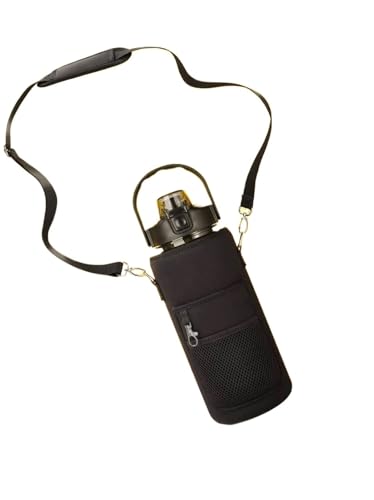 AYWTIUN Bolsa Porta Botella de Agua 1 Funda for Botella de Agua con Correas Ajustables, de Neopreno, for el Hombro, for Llevar Botellas. para Deportes Senderismo Viajes(COLOR5)