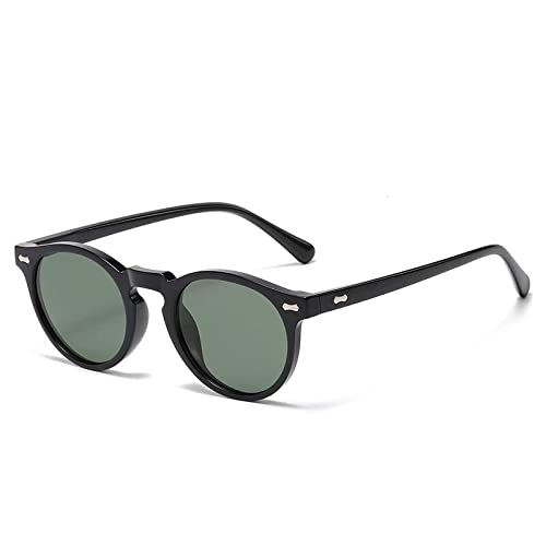Lunettes de soleil polarisées pour conduite sécurisée avec monture ronde rétro unisexe UV400 C09