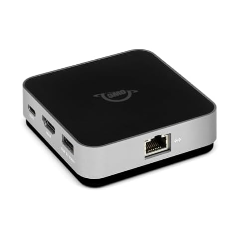 OWC USB-C Travel Dock E, 6 Port, Bus-Powered, USB Type-C 100W Pass Through, one 4K Display, (2) USB 3.2 Type-A, HDMI, SD Card, Gigabit Ethernet, Compatible with Thunderbolt Devices Cover