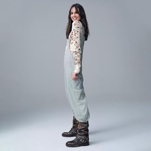 Agodor Women's Mid Calf Boots Chunky Low Heel Riding Buckle Boot for Women Squared Toe Motorcycle Boots Slip On Riding Biker Booties2