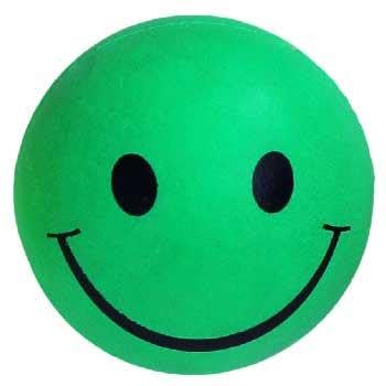 Happet Smiley Ball 57 mm Dunkelgrün - Großer Schaumstoff-Hundeball, weich und sicher, leichtes Apportierspielzeug, mit Smiley-Motiv, gut sichtbar und federnd, perfekt für mittelgroße Hunde