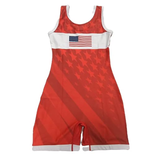 Athena Wrestling - Patriot Red Womens/Girls Freestyle Singlet