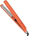 Conair CS929AAZC 3x Ceramic* 1'' Straightener, Flat Iron, Anti Frizz Control, Smoothes, Strightens, 30 temperature settings, High heat up to 410°F, Apricot