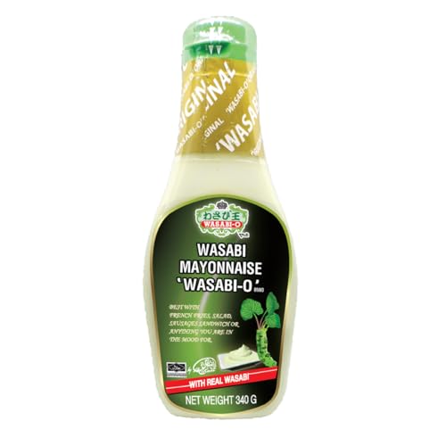 WASABI-O Miscela di maionese Premium Fusion Real Wasabi e Ketchup, ideale per Fish and Chips, panini, insalate e insalata di cavolo, 340 g (340g)
