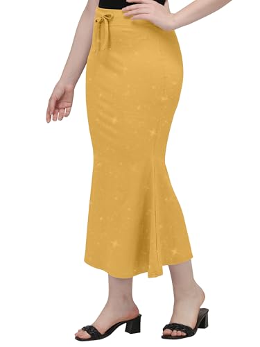 Image of Mehrang Stretchable Shimmer Saree Shapewear Petticoat for Women, Skirts for Women,Shape Wear Dress for Saree