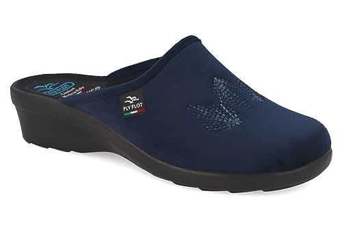 Chaussons femme Fly Flot en microfibre douce et semelle cuir anti-choc