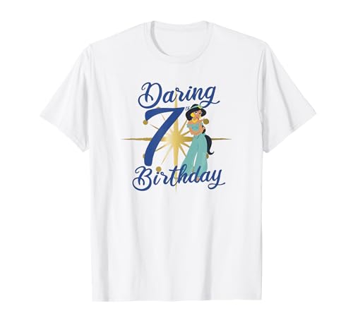 T-shirt Jasmine anniversaire 7 ans pour fête à thème Disney