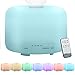 Produktbild Trounistro Aroma Diffuser, 500ml Luftbefeuchter Elektrisch Duftlampe Öle Diffusor Raumluftbefeuchter mit 7 Farben LED Auto Abschaltfunktion Tragbarer Aromatherapie Luftbefeuchter für Zuhause Büro