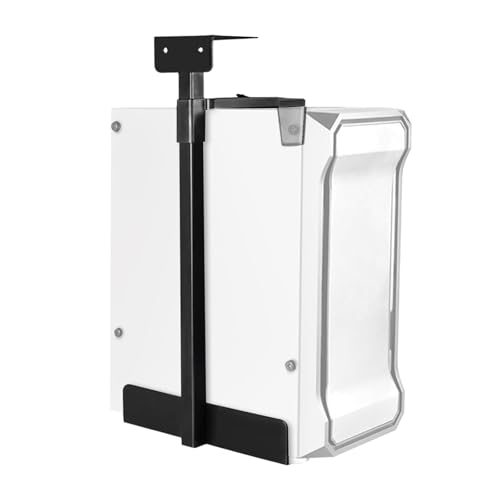 Soporte para PC debajo del escritorio, soporte para ordenador para debajo de la mesa, material de acero completo, altura ajustable, 80-500 mm, soporte para carcasa de ordenador resistente hasta 25 kg