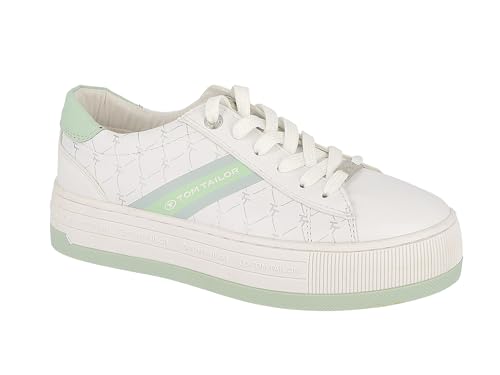 TOM TAILOR Damen 5391304 Sneaker, White Mint, 37 EU
