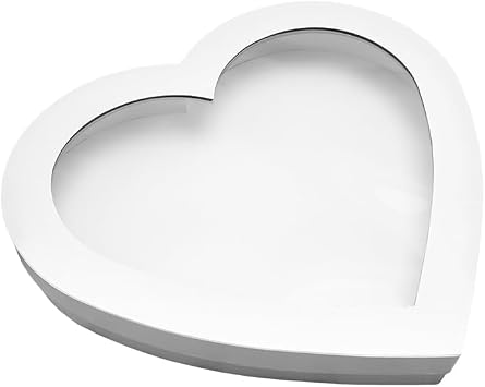 WENPACK 12inch Heart Shaped Gift Box With lid for Valentines Day Charcuterie Sweet Food Birthday Treat White1