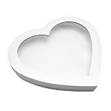 WENPACK 12inch Heart Shaped Gift Box With lid for Valentine's Day Charcuterie Sweet Food Birthday Treat (White)