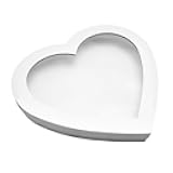 WENPACK 12inch Heart Shaped Gift Box With lid for Valentine's Day Charcuterie Sweet Food Birthday Treat (White1)