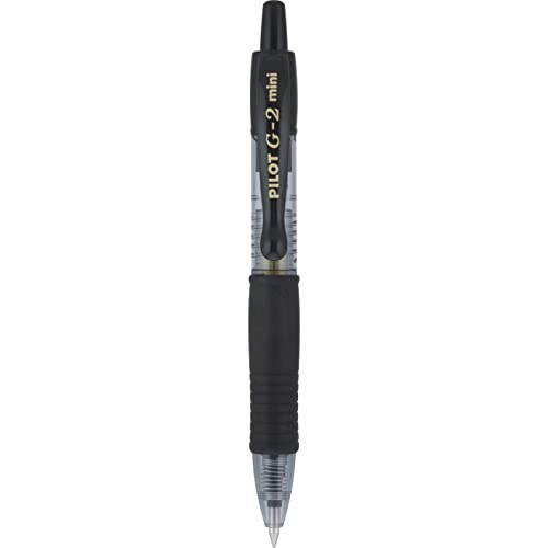 Bolígrafo gel retráctil PILOT G2 Mini negro, punta fina 0.7 mm, pack 6 miniatura 2