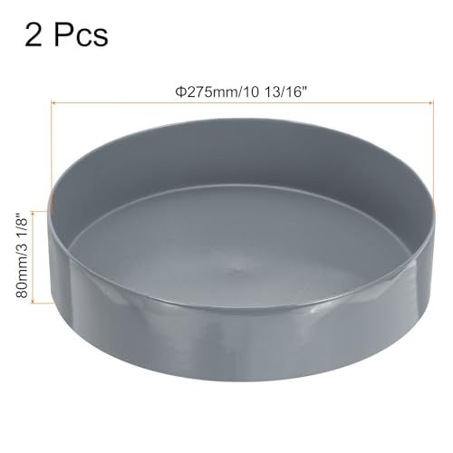 Image of uxcell 2pcs Rubber End Caps 275mm(10 13 /16 Inch) ID x 80mm(3 1 /8 Inch) H Vinyl Round Tube Bolt Cap Cover Screw Thread Protectors Light Gray