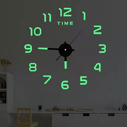 Reloj adhesivo de pared sin marco 3D analógico silencioso miniatura 7