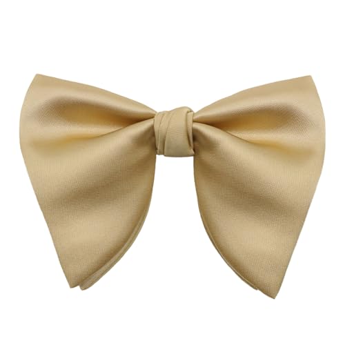 Image of Luckyvestir Oversized Bow Ties for Men, Pre Tied Clip on Men's Black Bowtie for Wedding Tuxedo Banquets Formal Wear