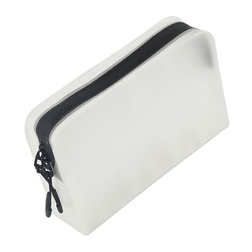 Beaupretty 化粧ポーチ ハンドバッグオーガナイザー 化粧品オーガナイザーバッグ 透明な旅行用アメニティバッグ 石鹸袋 旅行用化粧バッグ 美容バッグ 旅行化粧品バッグ キット 補う エヴァ 白い