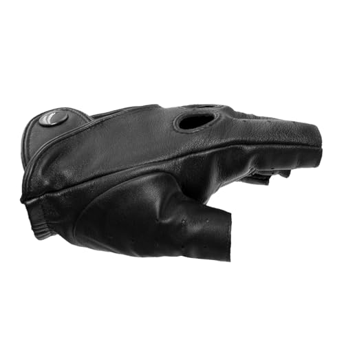 Image of Barcelona Black Fingerless Unlined Sheepskin Gloves