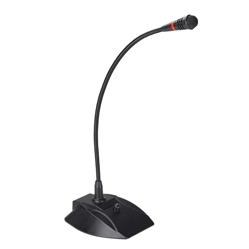 Microfono USB professionale da scrivania, cardioide, direzionale, 3,5 mm, per PC, plug and play, supporto regolabile a collo d'oca, per riunioni e live streaming e design con rumore
