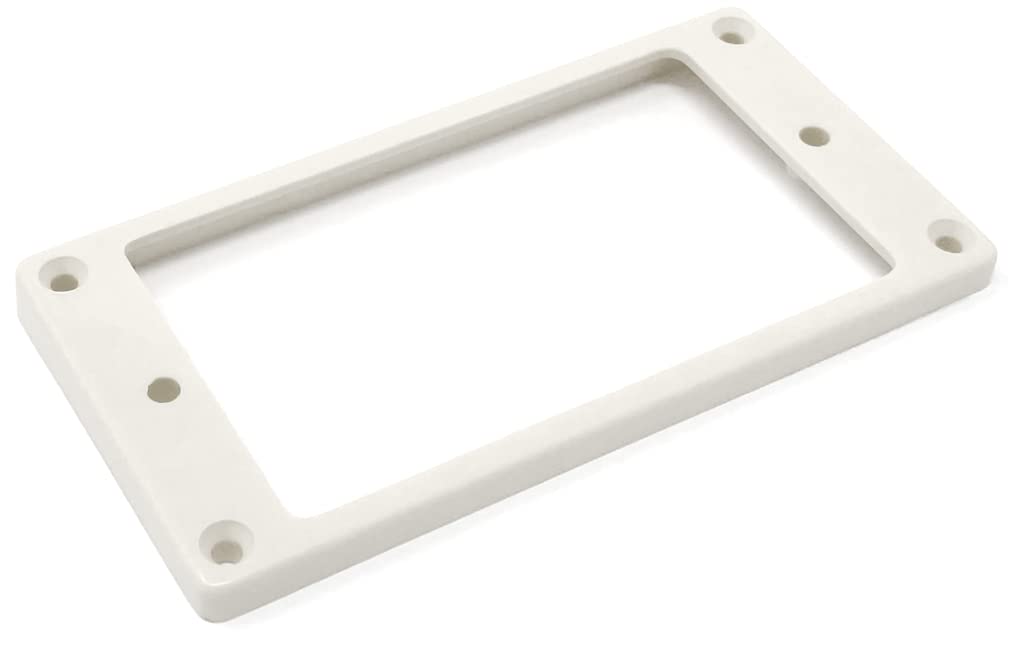 Vintage ForgeWhite Flat Bottom Humbucker Pickup Mounting Ring Slanted (5mm-7mm) compatible with Epiphone Guitars HR120F-WHT