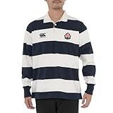 [カンタベリー] ラガーシャツ JAPAN L/S 4INCH STRIPE RUGBY JERSEY 29_ネイビー M