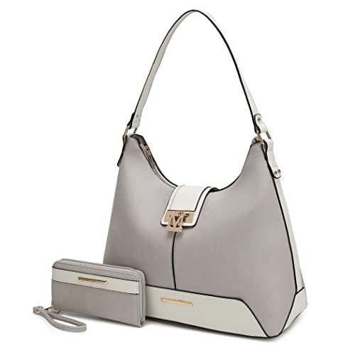 Image of MKF Collection Hobo Bag for Women & Wristlet Wallet Set, Vegan Leather Handbag Purse Set, Shoulder bags by Mia K