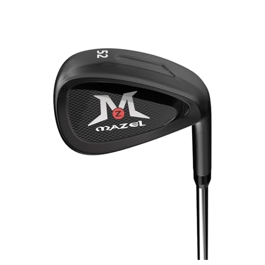 MAZEL Men Golf Wedges 48/50/52/54/56/58/60 Degree Right Hand Gap Wedge Sand Wedge Lob Wedge- Individual Golf Club Wedge Milled Face for Max Spin (Black, 52 Degree)