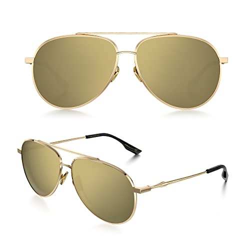 LUENX Aviator Sunglasses - Polarized Lens