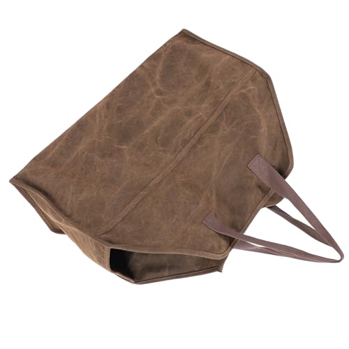 Sac à bûches en toile grand format pour transporter le bois sans débris