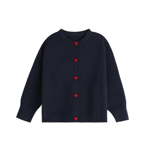 Girls Long Sleeve Cardigan Sweater Girls Button Closure Knitted Cable Cardigan