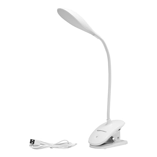 Image of Amazon Basics 3.7V 1200Mah Table Lamp | Touch Panel Control | Adjustable Angle | Ac /Dc Operate | Lithium Battery, Plastic, Led, White
