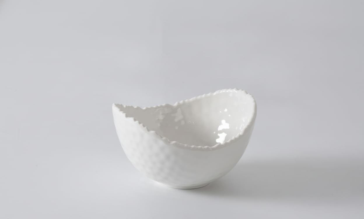 Pampa Bay Shatterproof Melamine Small Oval Bowl, 5.25 x 4.75 Inch., White Tone, BPA Free, Freezer and Dishwasher Safe