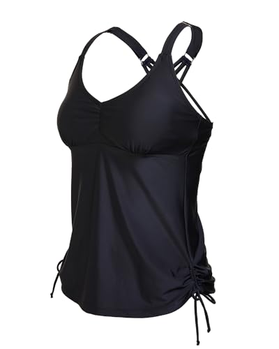 Tempt Me Women Tankini Top Only V Neck Swim Tops Tummy Control Bathing Suit Top No Bottom2