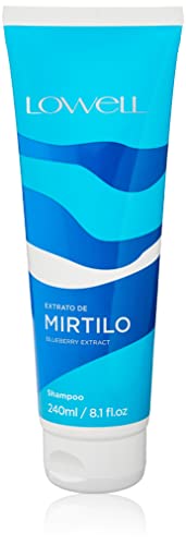 LOWELL - Shampoo mit Mirtilo Blaubeerextrakten - 240 ml - Mit der exklusiven Fusion der besten Öle der Welt stellt es die Lipidschicht des Haares wieder her.