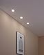 EGLO connect.z Smart-Home 3er-Set LED Bad-Einbaustrahler Fueva-Z, ultra flach, Ø 85 mm, ZigBee, App und Sprachsteuerung Alexa, Lichtfarbe (warmweiß-kaltweiß), dimmbar, 3 Metall Einbauspots weiß, IP44