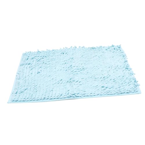 FIXOSHEE Alfombra de Baño Antideslizante Azul Absorbente y Reutilizable Tapete Práctico para Hogar Dormitorio y Baño Accesorio Ligero con Base y Diseño Sencillo