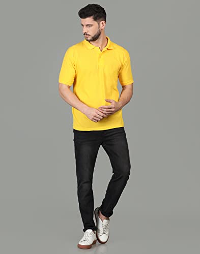 Image of INKKR Men's Casual Polo Neck Half Sleeve Solid T-Shirt (Pack-3)