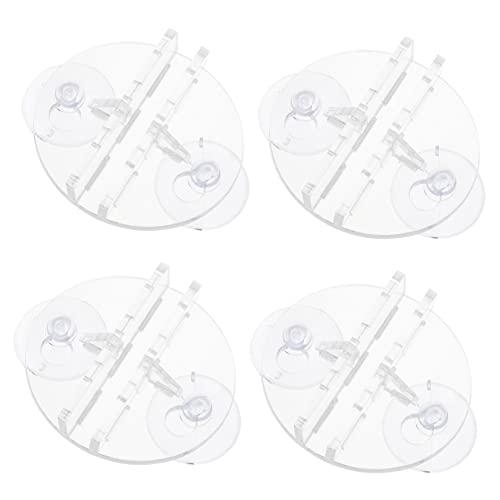 iplusmile 4個 水槽仕切りクリップ ネット ポンプ 吸盤フック ヘビーデューティー 戦車 タンクのふた 水槽の蓋 水槽用仕切りホルダー 水槽用仕切り 水族館分離仕切りクリップ ゴム