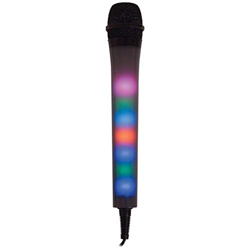 Mr Entertainer Dynamic Vocal Microphone with LED Disco Lights (Black)